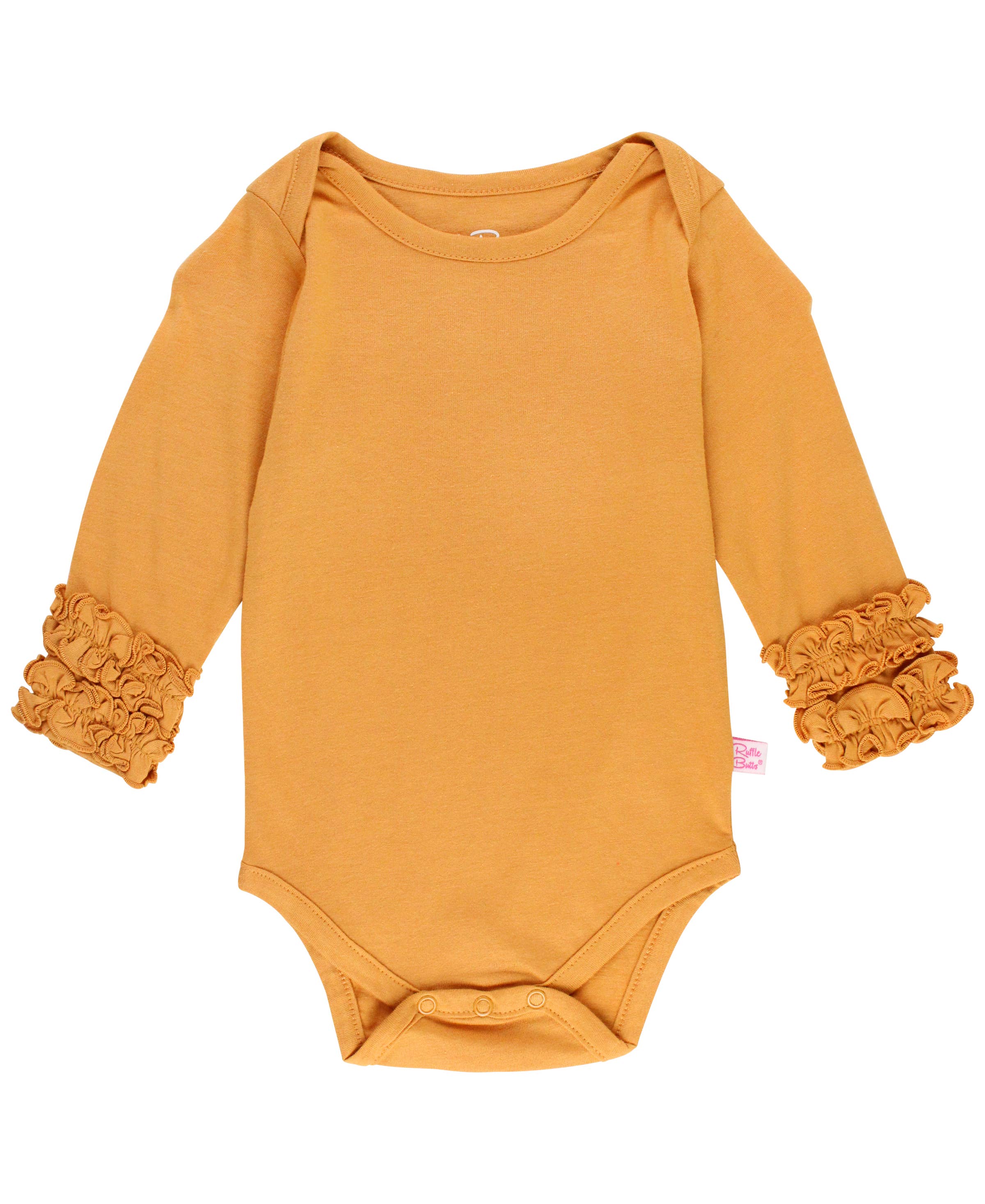 Baby Girls Honey Ruffled Long Sleeve Layering Bodysuit