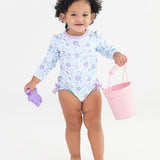 Fairytale Garden Long Sleeve One Piece Rash Guard