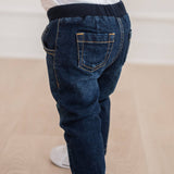 Boys Medium Wash Stretch Denim Pull-on Jeans