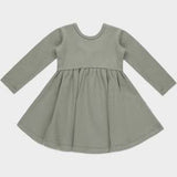 RIBBED LONG SLEEVE DRESS || BASIL