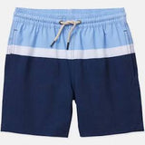 fair harbor swim trunk blue stripe
