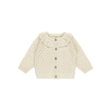 RUFFLE COLLAR CARDIGAN || NATURAL