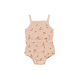 TERRY CINCH ROMPER || CHERRIES