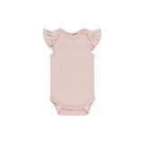 FLUTTER SLEEVE BODYSUIT || BUBBLEGUM