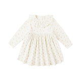 RUFFLE COLLAR DRESS || NATURAL DITSY