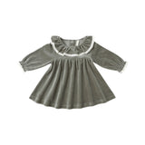VELOUR BABY DRESS || FOREST