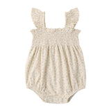 Quincy Mae ruffle sleeve romper