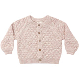 BUBBLE KNIT CARDIGAN DUSTY ROSE SPECKLE