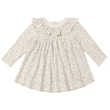 RUFFLE COLLAR JERSEY DRESS FLORET